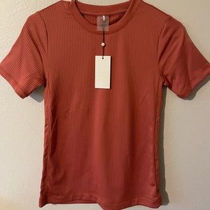 CALIA Women's Rib Crewneck T-Shirt NWT